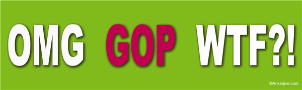 OMG GOP WTF?! - Anti-GOP Anti-TrumpLaptop/Window/Bumper Sticker